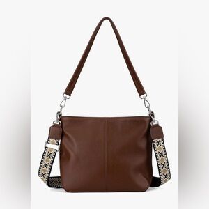 Befen Genuine Leather Shoulder Bag/Crossbody Hobo Bag with 2 removable straps